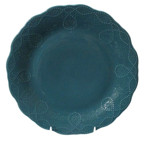 2 The Pioneer Woman Cowgirl Lace Teal Dinner Plates - Replacement Dinnerware - Picture 2 of 5